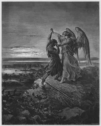 Jacob wrestling with the Angel